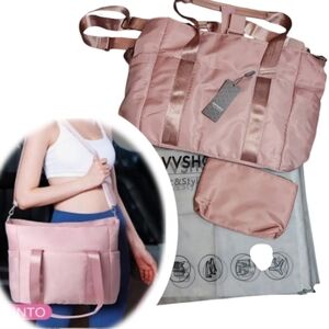 NWT Davvshock Pink Travel Weekender Carry On Tote Bag